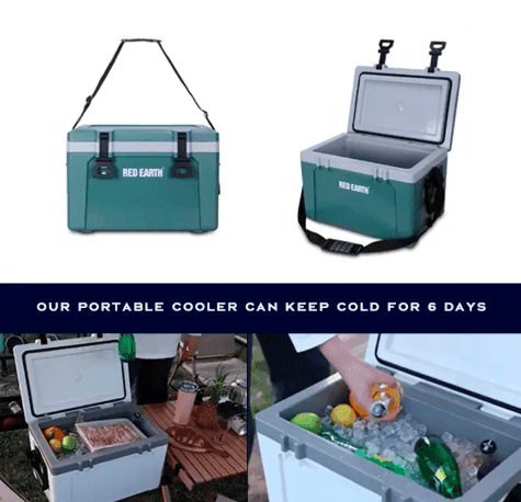 Cooler 50 L con bolsa de hielo y cesta - imagen 4